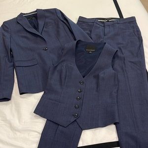 Banana Republic navy 3 piece suit